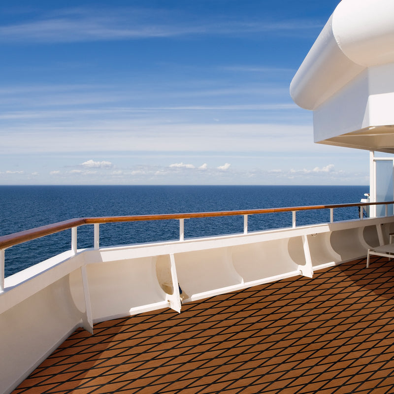 *EVA Foam Boat Decking Sheet with Diamond Shape for Boat Surfboard - Brown