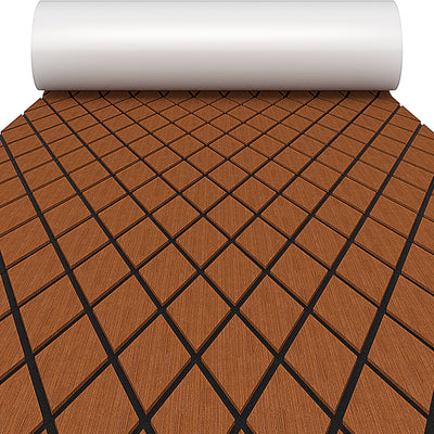 *EVA Foam Boat Decking Sheet with Diamond Shape for Boat Surfboard - Brown