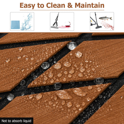 *EVA Foam Boat Decking Sheet with Diamond Shape for Boat Surfboard - Brown