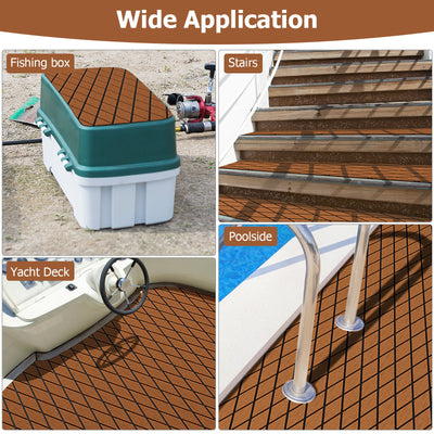 *EVA Foam Boat Decking Sheet with Diamond Shape for Boat Surfboard - Brown