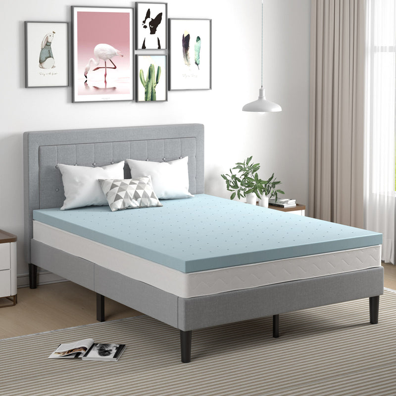 4 Inch Gel Injection Memory Foam Mattress Top Ventilated Mattress Double Bed-Full Size