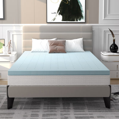 4 Inch Gel Injection Memory Foam Mattress Top Ventilated Mattress Double Bed-Full Size