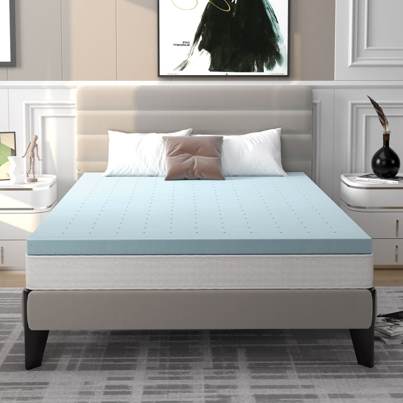 4 Inch Gel Injection Memory Foam Mattress Top Ventilated Mattress Double Bed-Full Size