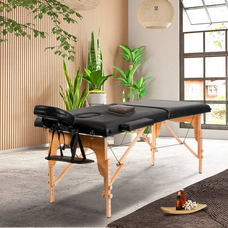 *Portable Adjustable Facial Spa Bed  with Carry Case - Black