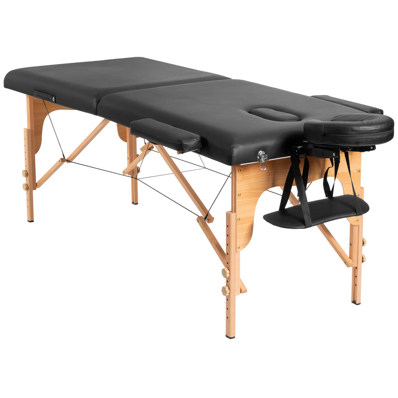 *Portable Adjustable Facial Spa Bed  with Carry Case - Black