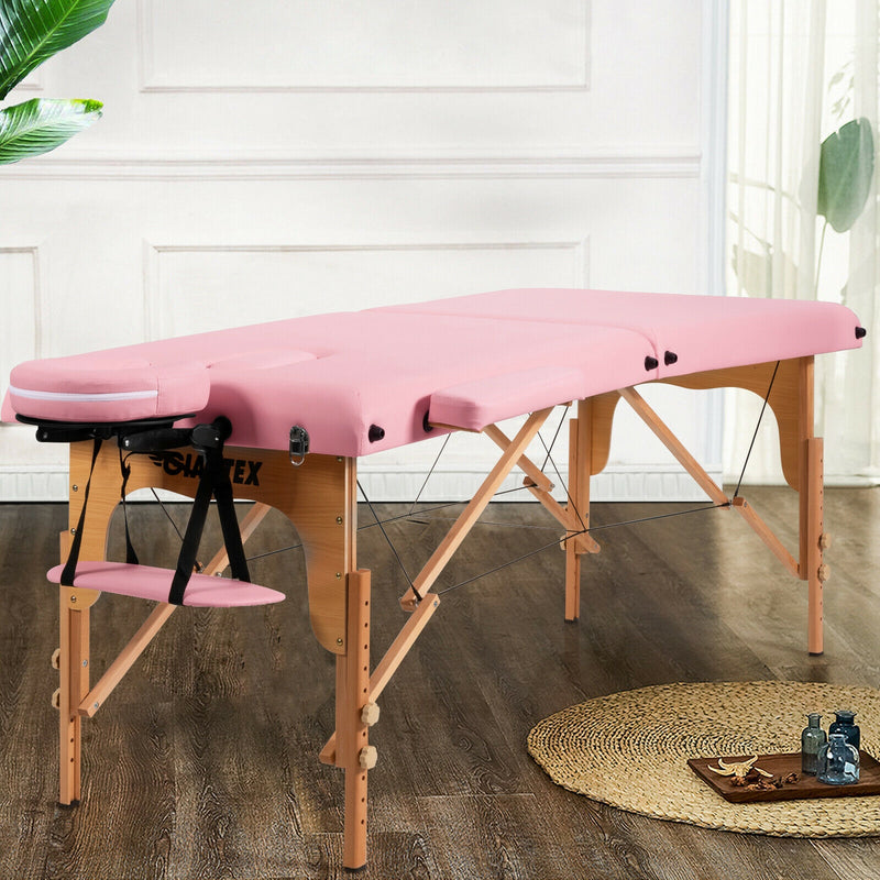 *Portable Adjustable Facial Spa Bed  with Carry Case - Pink