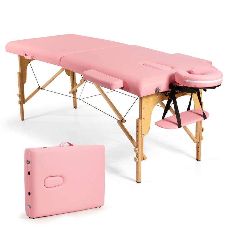*Portable Adjustable Facial Spa Bed  with Carry Case - Pink