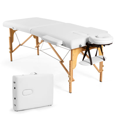 *Portable Adjustable Facial Spa Bed  with Carry Case - White