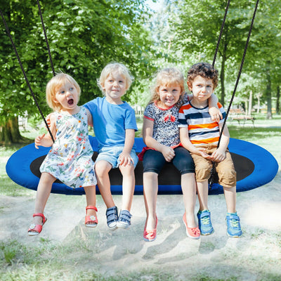 60 Inch Saucer Surf Outdoor Adjustable Swing Set - Blue