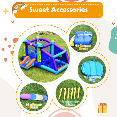 Kids Inflatable Bounce House Aliens Jumping Castle Without Blower