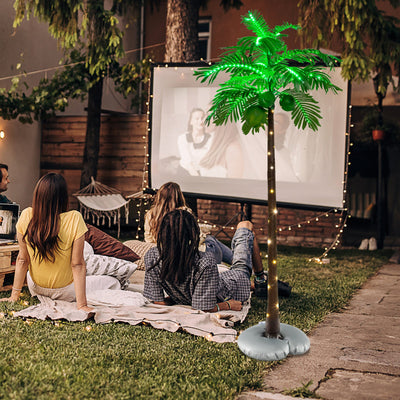 *6 FT LED Lighted Artificial Palm Tree Hawaiian Style Tropical with Water Bag