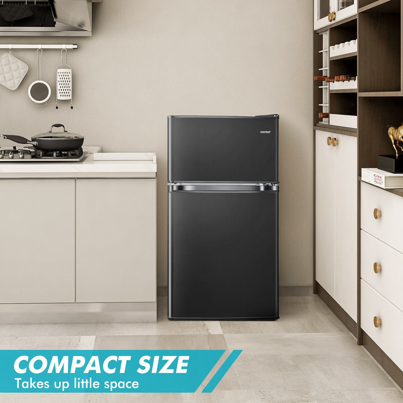* 3.2 Cu. Ft Compact Mini Fridge with 5 Temperature Settings - Black