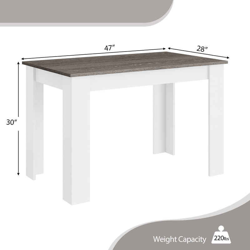 47 Inches Dining Table for Kitchen and Dining Room-Dark Gray