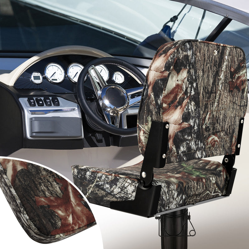 *2-Piece Folding Boat Seat Set with Sponge Padding - Camouflage