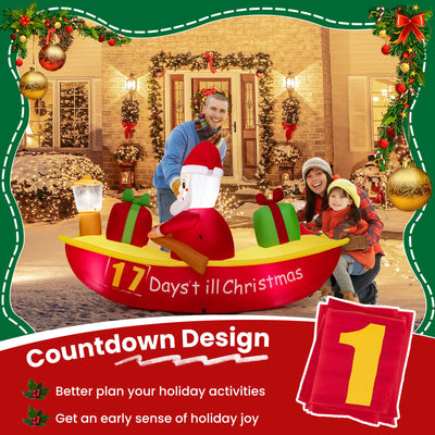 7 Feet Long Christmas Inflatables with Navigation Light
