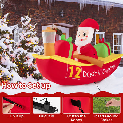 7 Feet Long Christmas Inflatables with Navigation Light