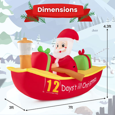 7 Feet Long Christmas Inflatables with Navigation Light
