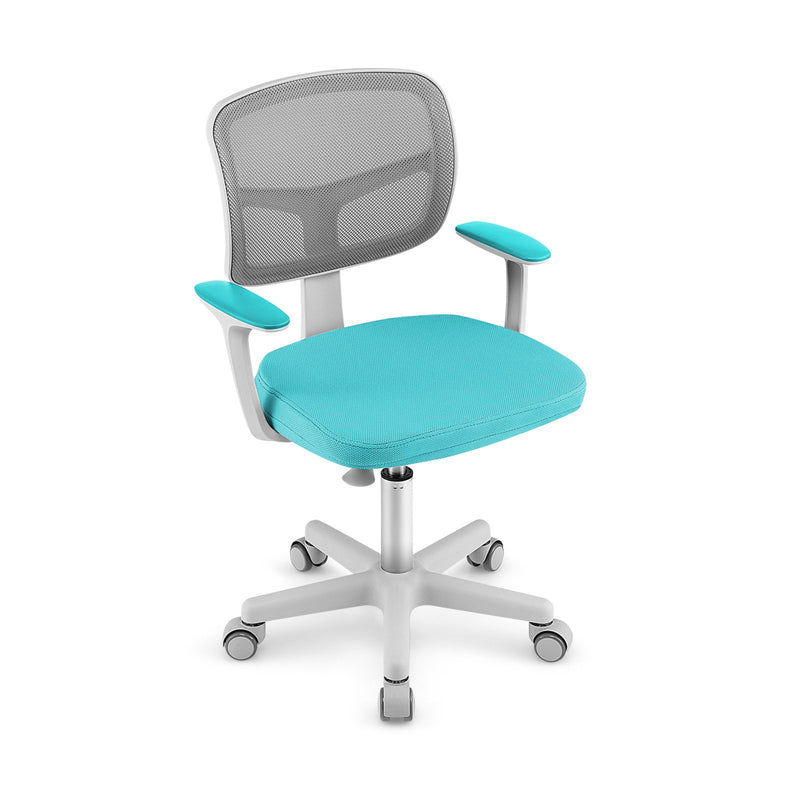 Adjustable Desk Chair with Auto Brake Casters for Kids-Green