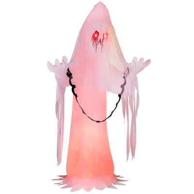 8 Feet Halloween Inflatable Haunting Ghost Bride with Flame LED Light