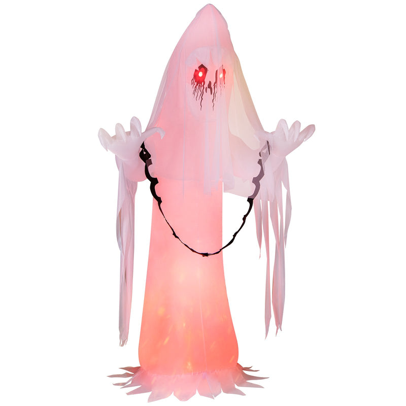8 Feet Halloween Inflatable Haunting Ghost Bride with Flame LED Light