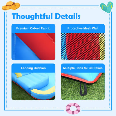 Inflatable Water Slide Bounce House with Water Cannon with 680W Blower