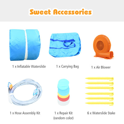 Inflatable Water Slide Bounce House with Water Cannon with 680W Blower