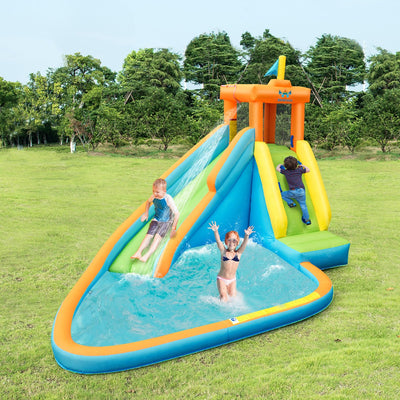 Inflatable Water Slide Kids Bounce House with 680W Blower