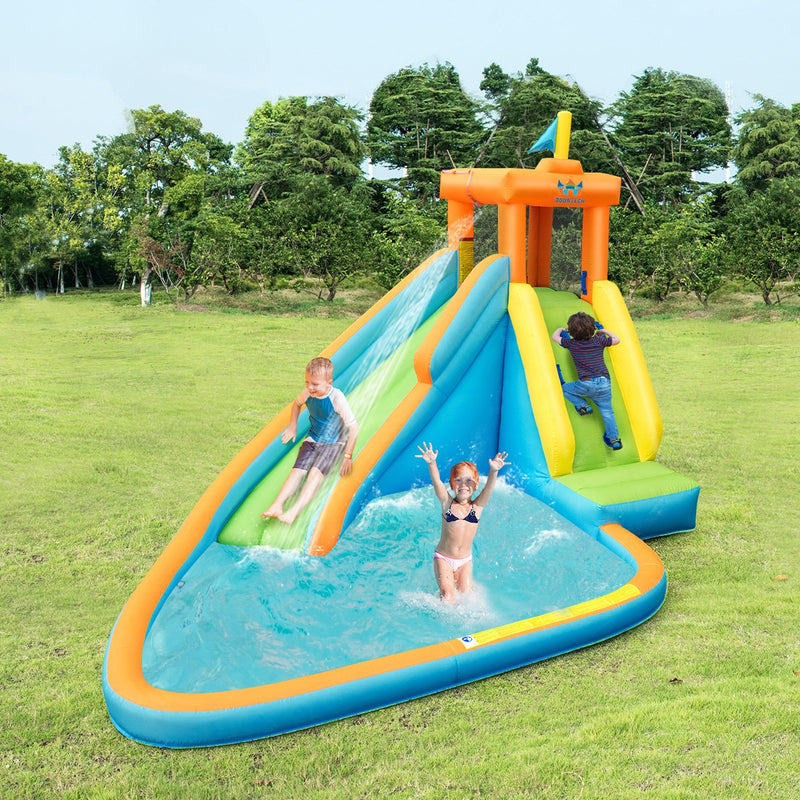 Inflatable Water Slide Kids Bounce House with 680W Blower