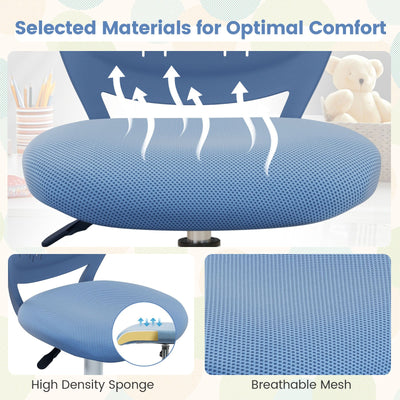 *Ergonomic Children Study Chair with Adjustable Height - Blue