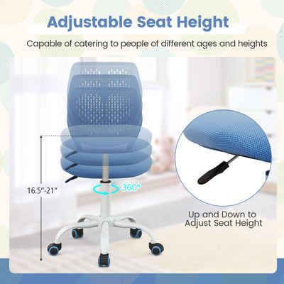 *Ergonomic Children Study Chair with Adjustable Height - Blue
