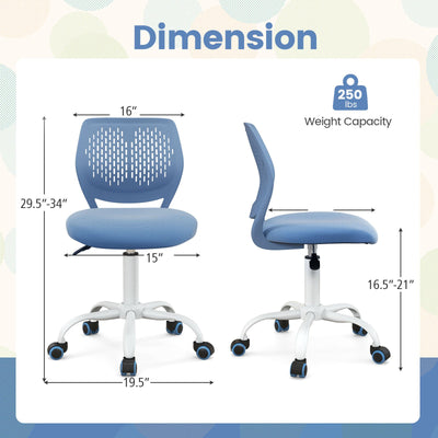 *Ergonomic Children Study Chair with Adjustable Height - Blue