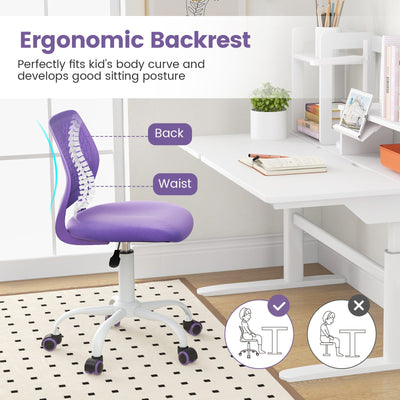 *Ergonomic Children Study Chair with Adjustable Height - Purple