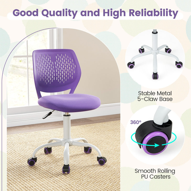 *Ergonomic Children Study Chair with Adjustable Height - Purple