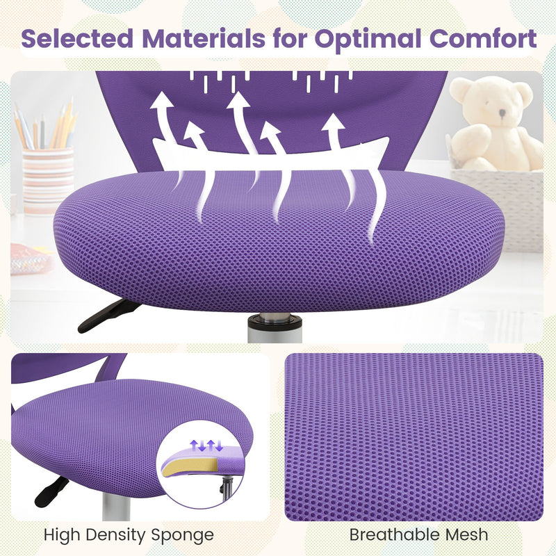 *Ergonomic Children Study Chair with Adjustable Height - Purple