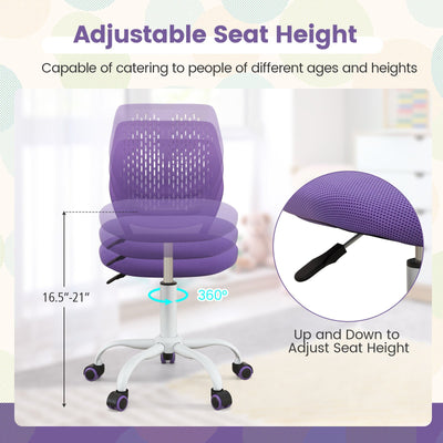 *Ergonomic Children Study Chair with Adjustable Height - Purple