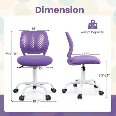*Ergonomic Children Study Chair with Adjustable Height - Purple