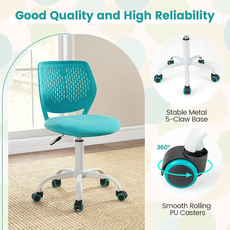 *Ergonomic Children Study Chair with Adjustable Height - Turquoise