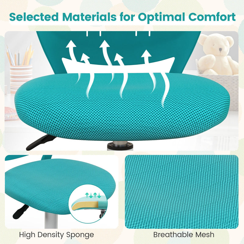 *Ergonomic Children Study Chair with Adjustable Height - Turquoise