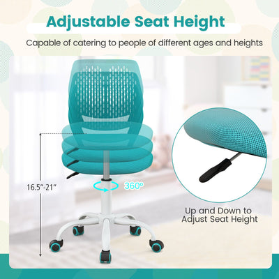 *Ergonomic Children Study Chair with Adjustable Height - Turquoise
