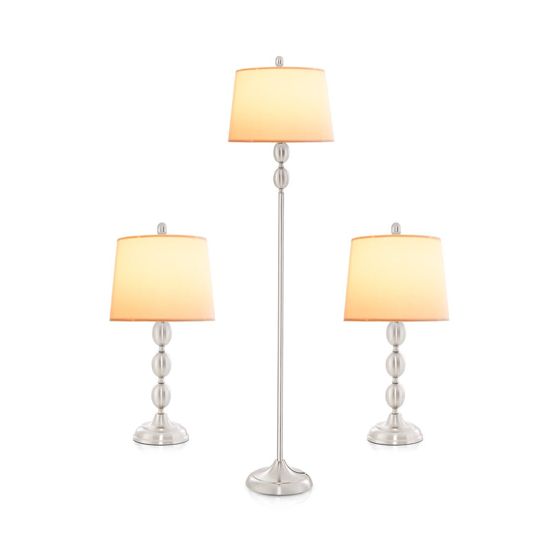 3-Piece Table and Floor Lamp Set