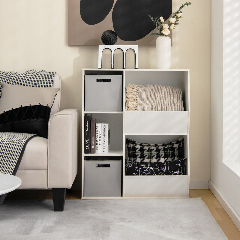 White Kids Toy Storage Cabinet Shelf Organizer