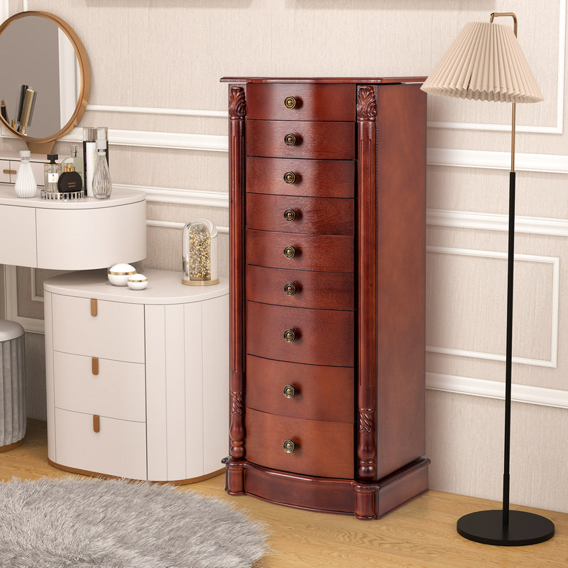 *Large Wooden Jewelry Storage Box Organizer