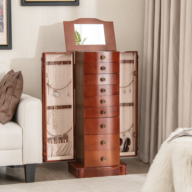 *Large Wooden Jewelry Storage Box Organizer