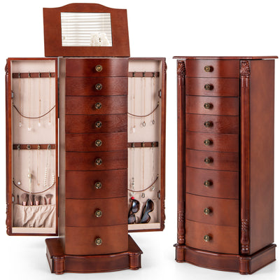 *Large Wooden Jewelry Storage Box Organizer