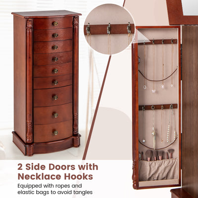 *Large Wooden Jewelry Storage Box Organizer