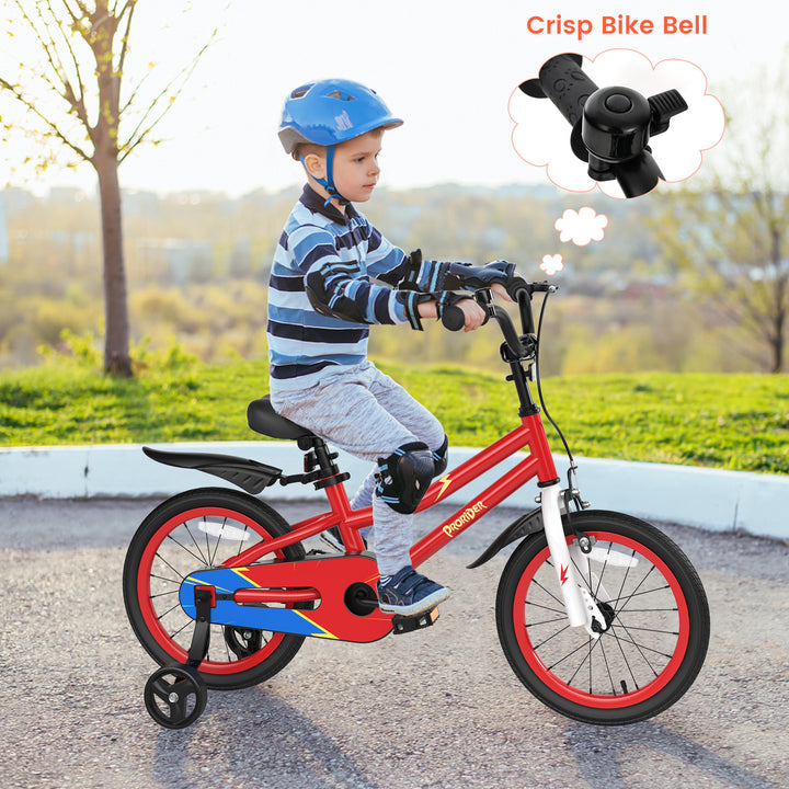 16 Inch Kids Bike with Removable Training Wheels Red