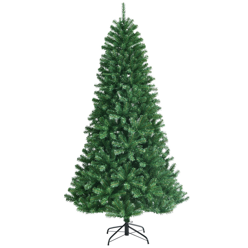 Artificial Hinged Christmas Tree with Remote-controlled Color-changing LED Lights-7&