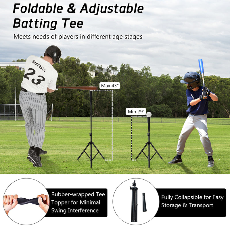 Portable Practice Net Kit with 3 Carrying Bags-Red