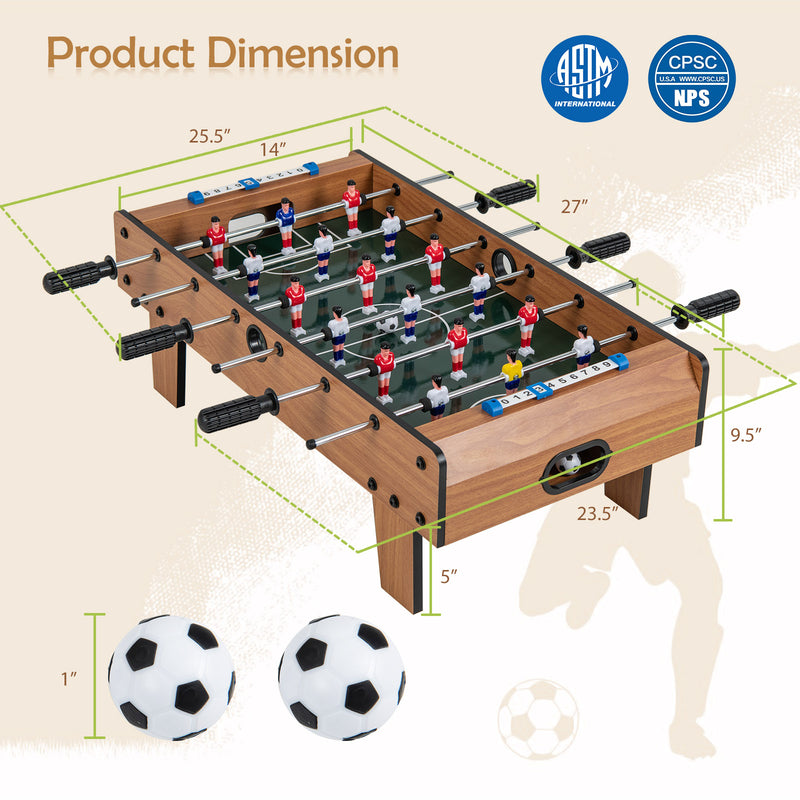 *27 Inch Foosball Table Mini Tabletop Soccer Game