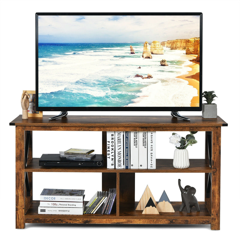 Modern Farmhouse TV Stand Entertainment Center for TV&